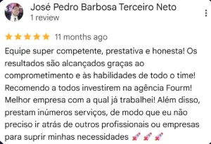 Depoimento Google cliente FourM