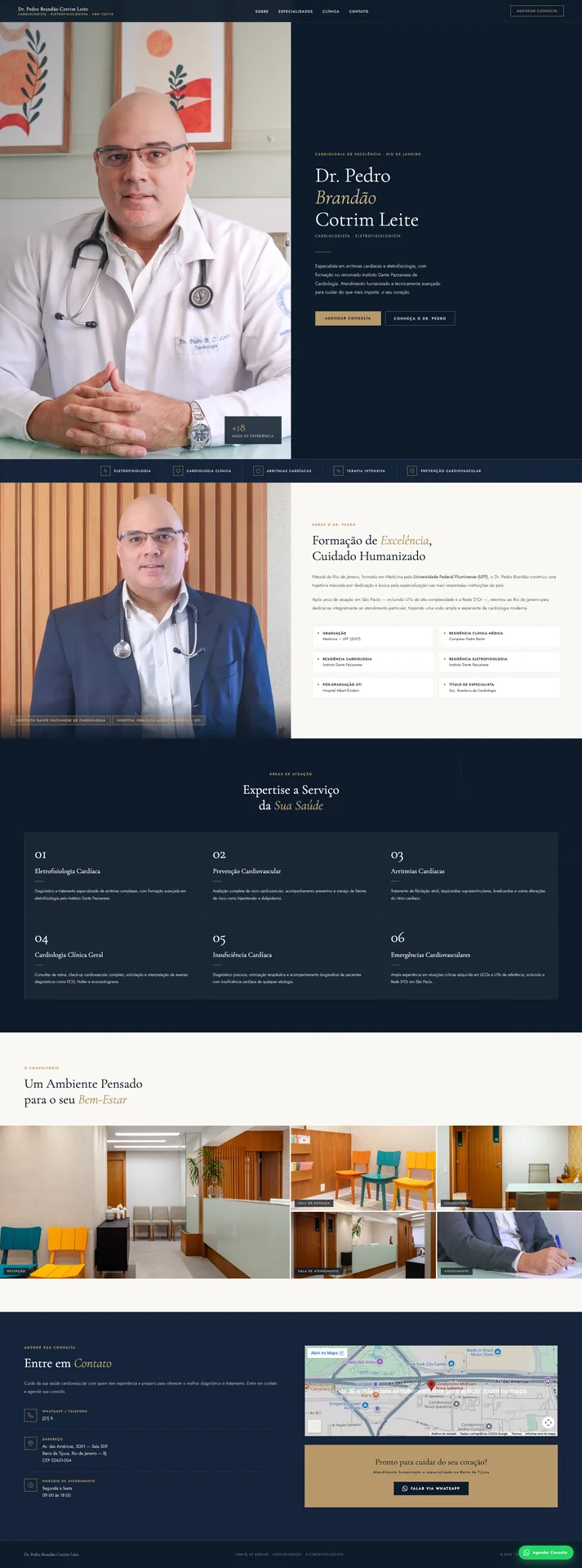 Hero section do site Dr Pedro Brandão