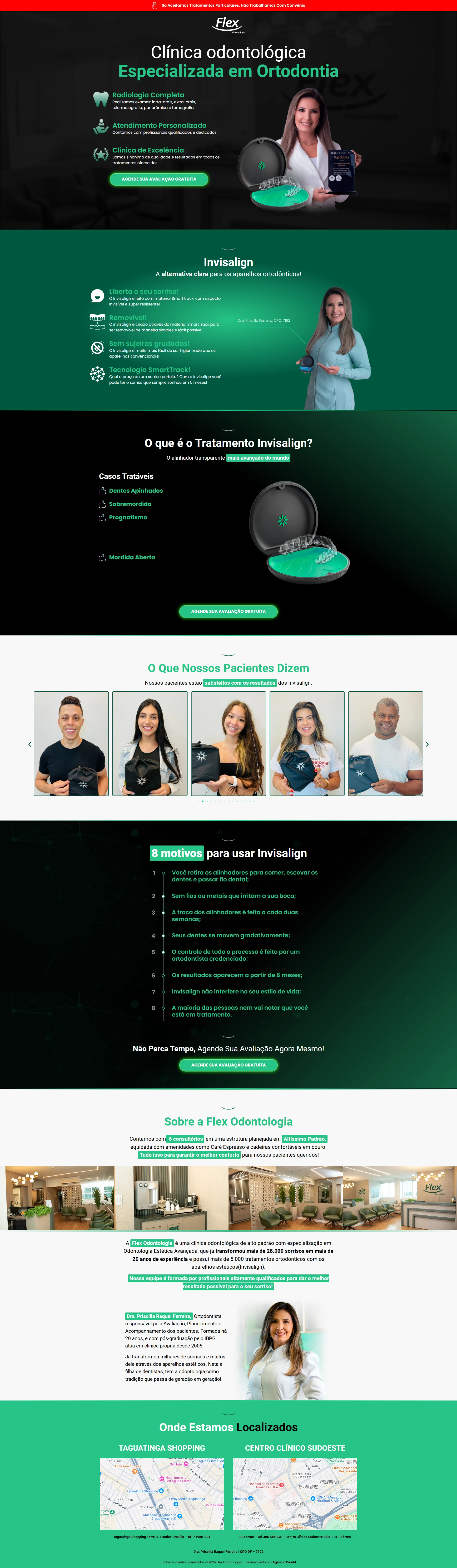 Hero section do site Flex Odontologia