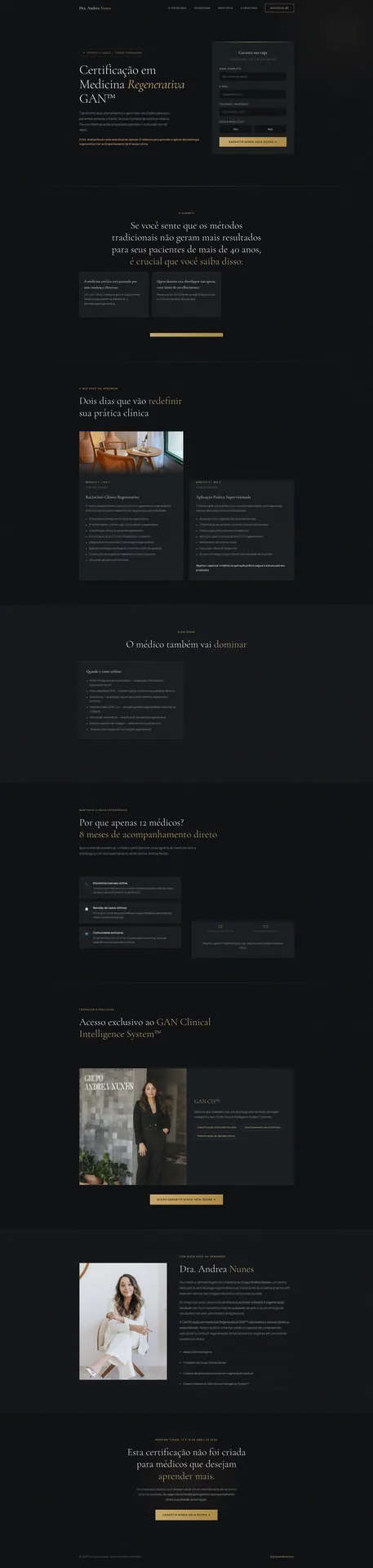 Hero section do site Grupo Andrea